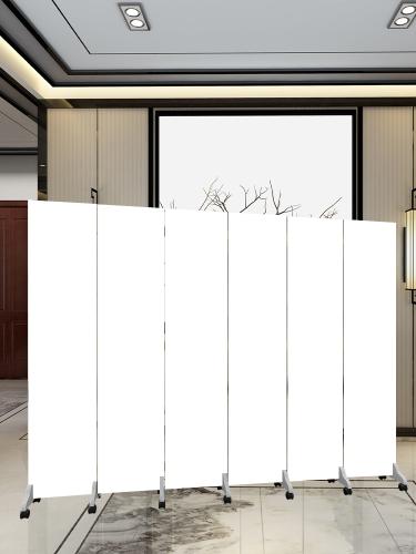 簡約屏風隔斷摺疊移動辦公室酒店客廳美容院現代裝飾白色折屏定製