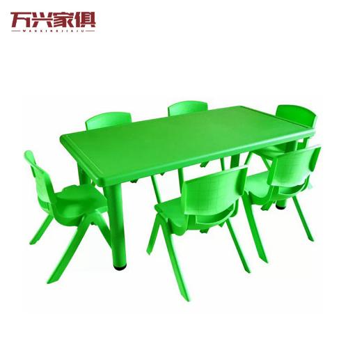 加厚材質幼兒園塑料桌椅 塑料長條桌兒童玩具桌 畫畫早教課桌