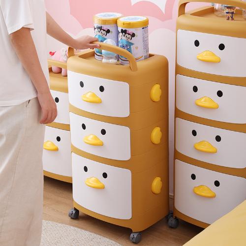 抽屜式收納櫃家用嬰幼兒玩具雜物整理櫃臥室牀頭櫃兒童儲物櫃塑料