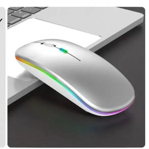 新藍牙雙模無線鼠標充電靜音電腦筆記本跨境辦公遊戲發光無線鼠標
