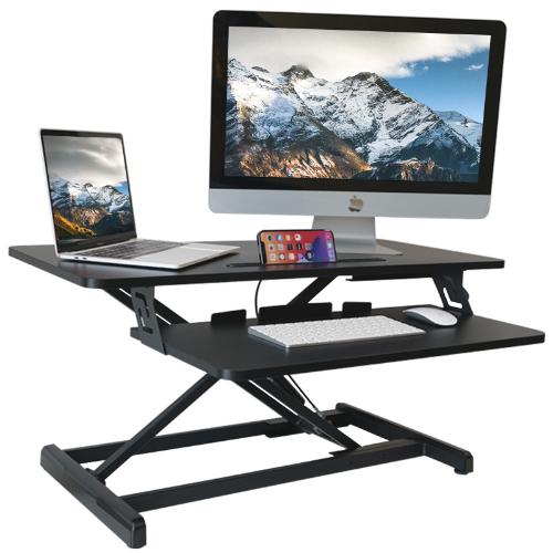 站立式筆記本電腦升降桌摺疊臺式辦公桌顯示器增高架工作臺桌上桌