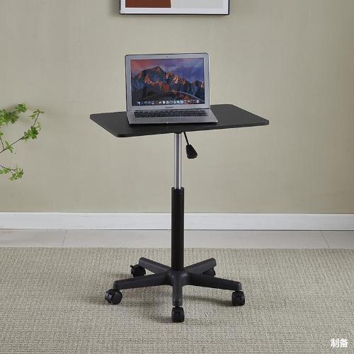 滑輪移動小桌子站立式工作臺可升降小型牀邊桌筆記本電腦升降桌子