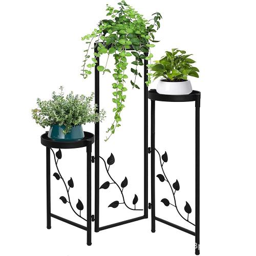 鐵藝花架子室內外摺疊拆裝金屬植物架可移動拼裝型多層花盆收納架