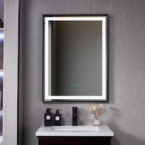 智能浴室鏡衛生間鏡子掛牆洗漱臺壁掛帶燈觸摸屏防霧led鏡